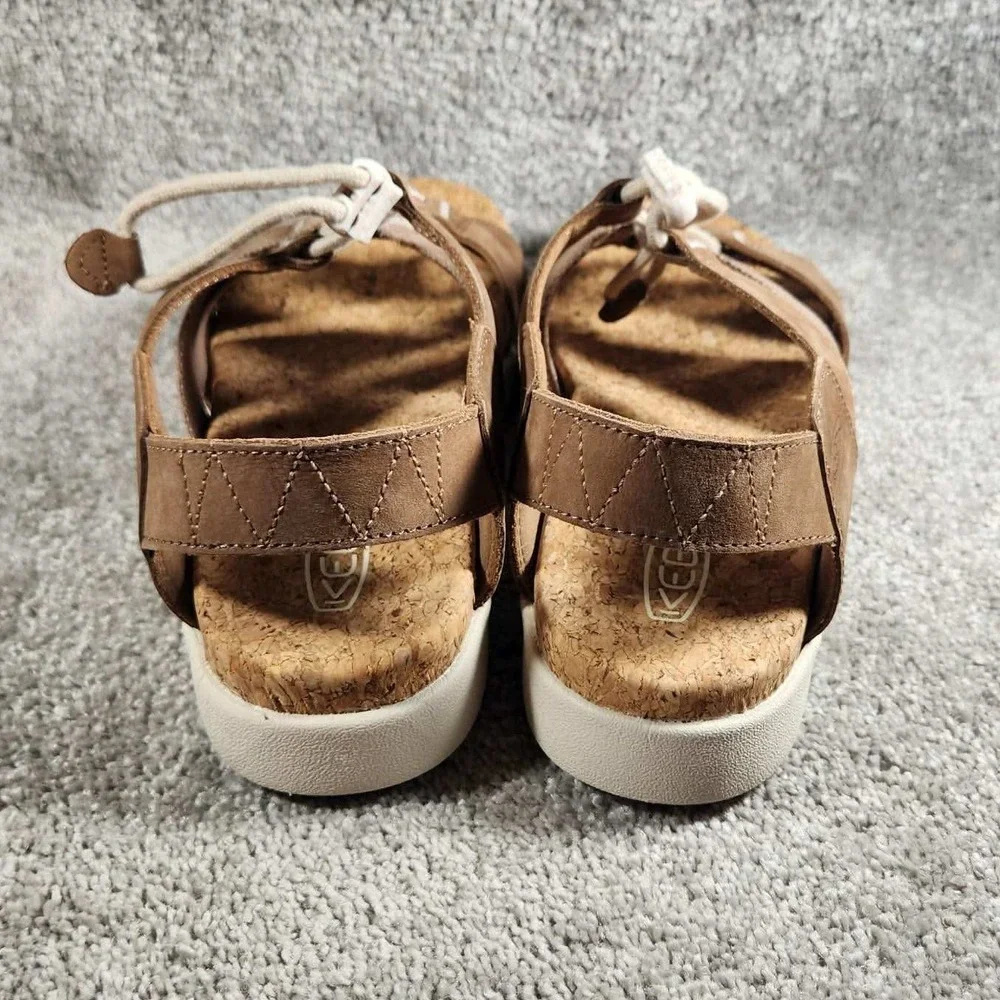 KEEN Elle Mixed Strap Toasted Coconut Birch Bungee Sandal Womens 9